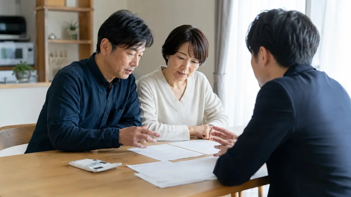 住宅売却後の手残りと費用を確認する家族